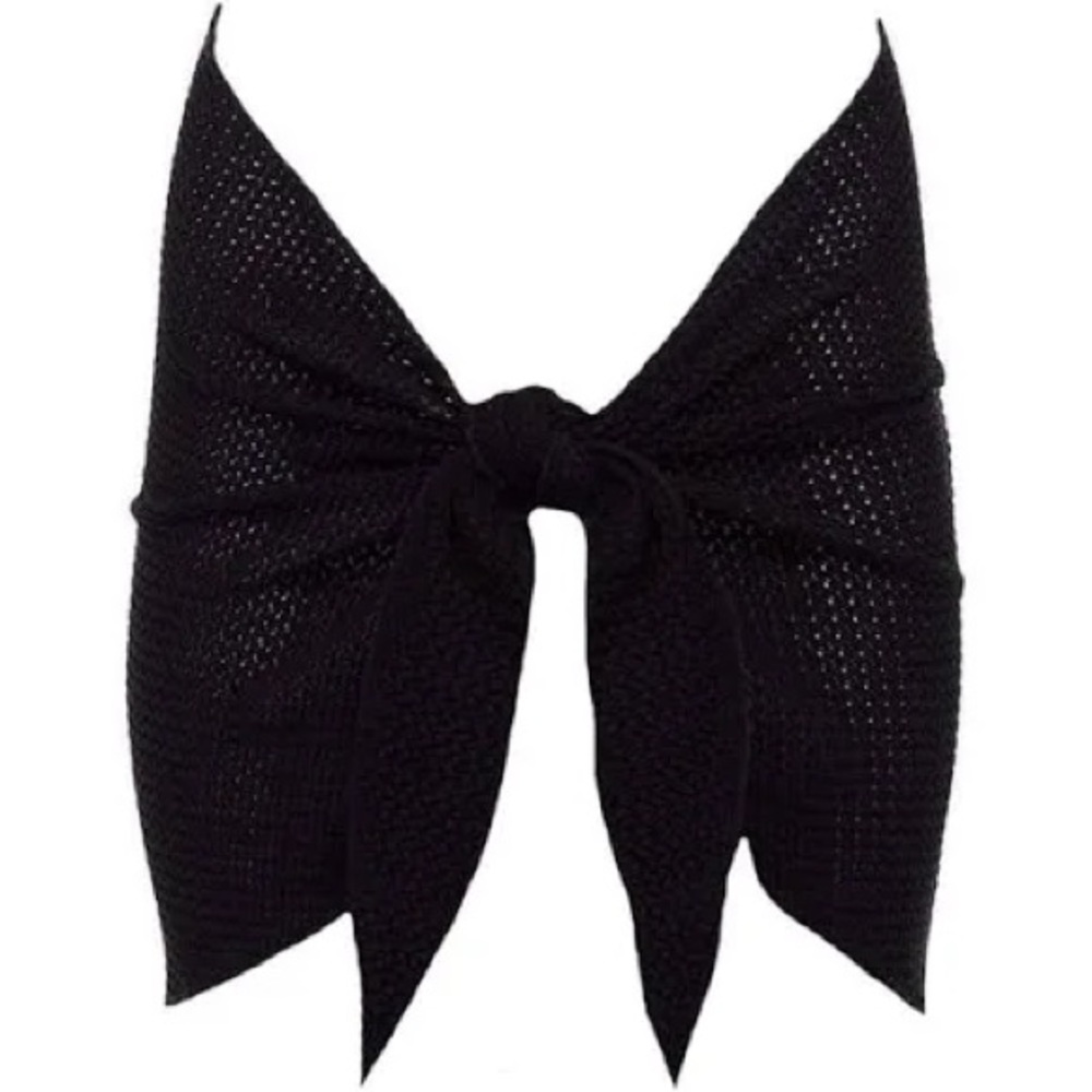 Montce black crochet sarong